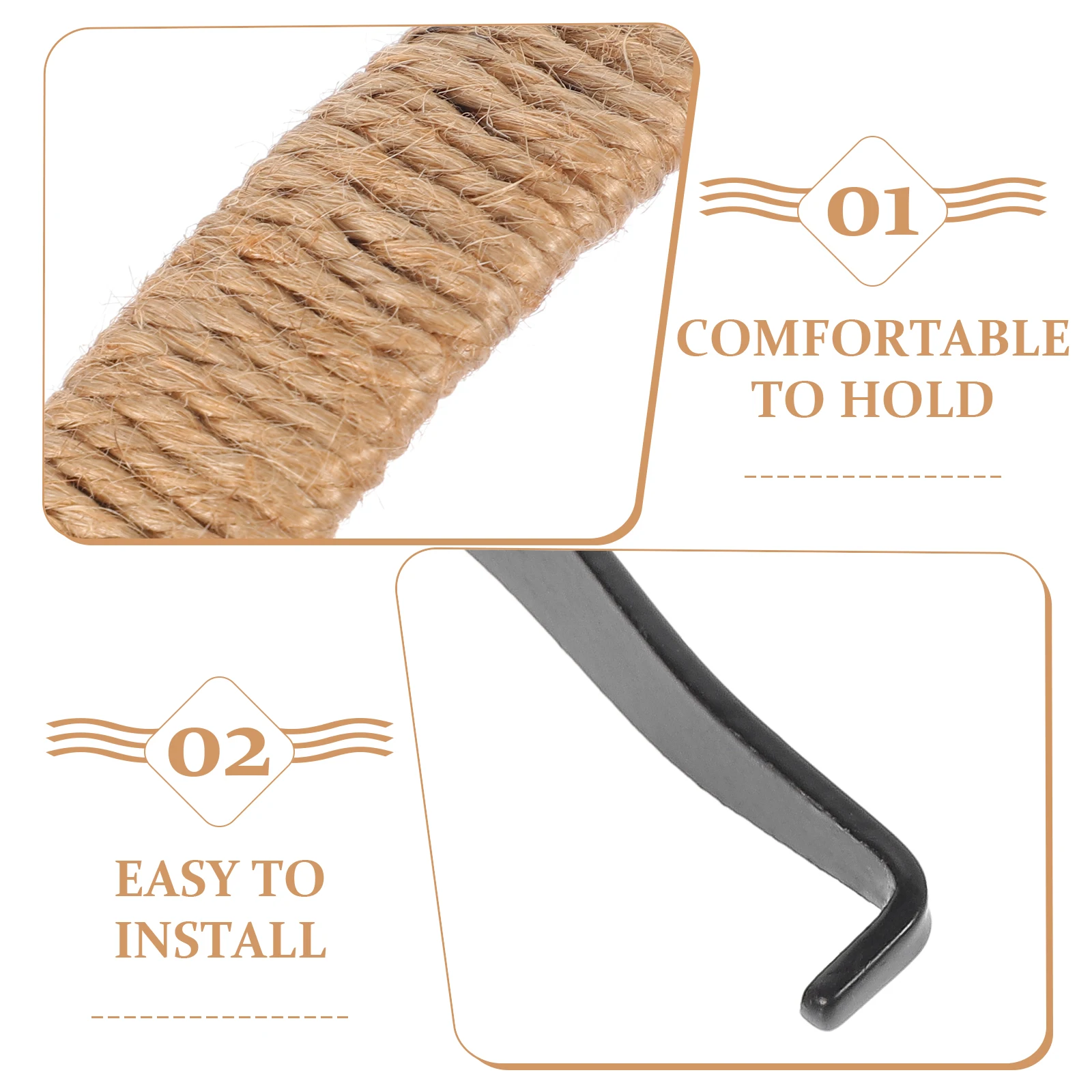 

Teapot Handle Replacement Iron Hemp Rope Anti-Scald Ergonomic Kettle Grip Wear-Resistant Household Tea Pot Accessories