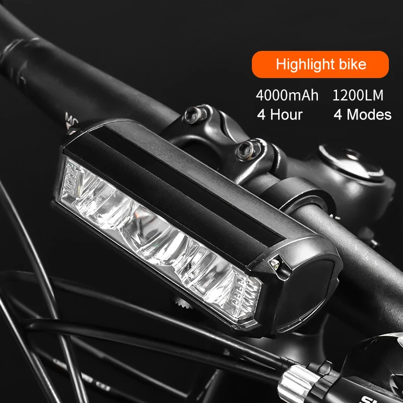 Rainproof Speedometer Odometer Cycle Light 120db Horn Speaker USB Rechargeable Bike Front Light With Bicycle Computer 1