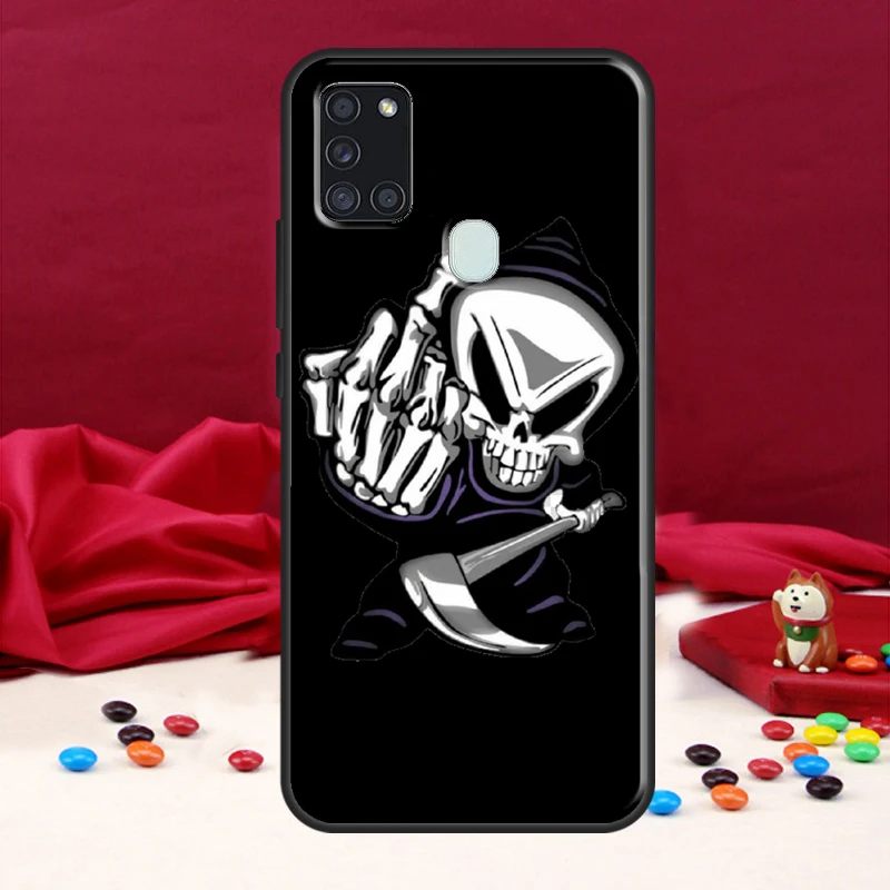 Middle Finger Skeleton Skull Bone For Samsung Galaxy A34 A54 A14 A52 A32 A22 A12 A13 A53 A11 A51 A71 A50 Phone Case