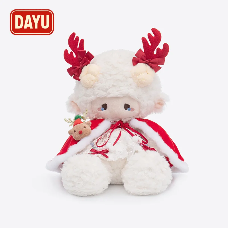 Рождественская плюшевая кукла с пышным ягненком ZEIO, милая мягкая игрушка с ягненком, уютная кукла-обнимашка, праздничный подарок для девочек