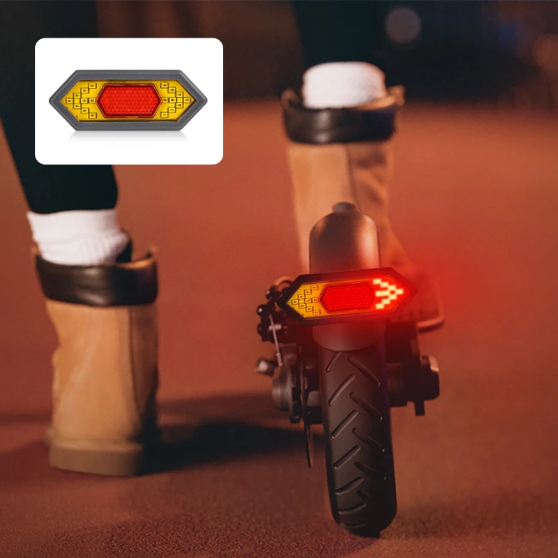 LED Turn Light For Xiaomi M365 1S Pro Mi3 Electric Scooter Front Fork Reflection Rear Fender Warning Smart Signals Accessories