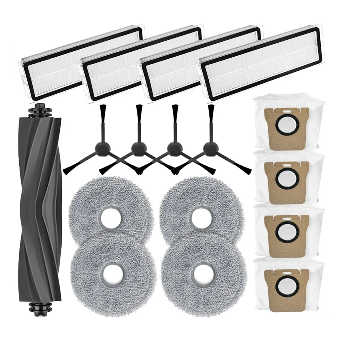 Аксессуары для робота Dreame Bot L20, основная боковая щетка, фильтр НЕРА, насадка на швабру, пылесборник