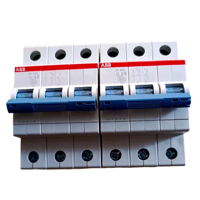 قاطع دائرة مصغر ABB SF200، AC 1P 2P 3P 4P، قاطع دائرة ضربة مغناطيسي منزلي، مفتاح نقل تلقائي ABB