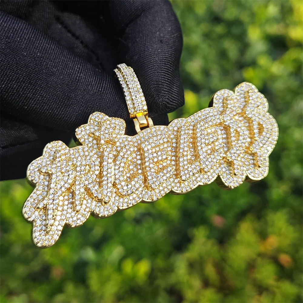 

Personalized Hip-Hop Letter Pendant Electroplated Iced-Out Zircon Unisex Versatile Jewelry