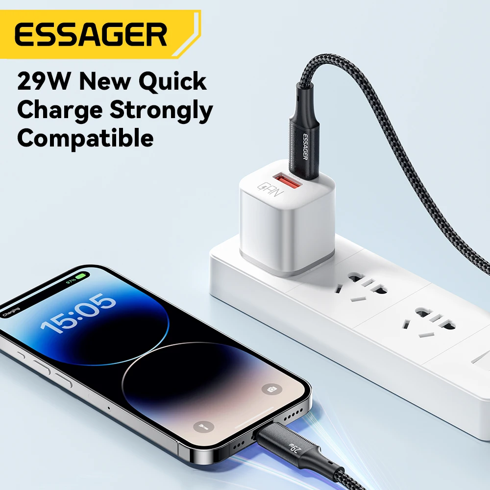 Essager USB-C to Lightning Charging Cable 29W PD 3