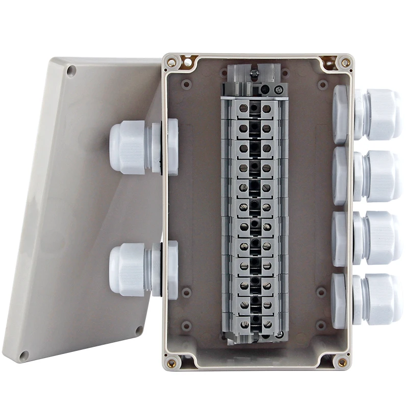 Outdoor Waterproof Junction Box With Terminal TB Set Plastic Junction Box Cable Threading Box Outdoor Power Junction Box