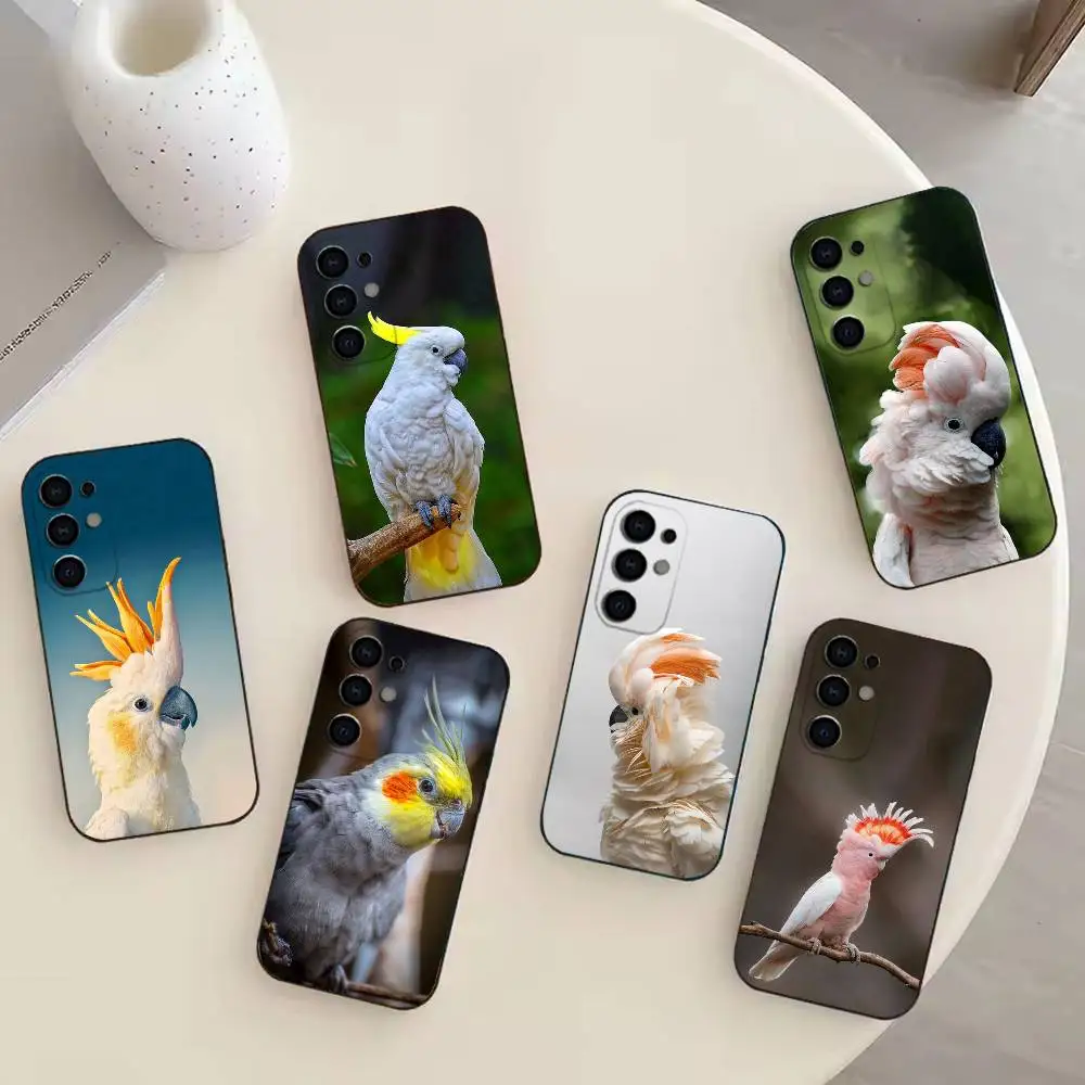 

cockatoos Phone Case For Samsung S25,S24,S21,S22,S23,S30,Ultra,S20,Plus,Fe,Lite Black Shell