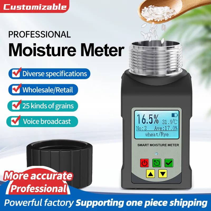 Measurement Range 4.6%~36% Measurable Moisture Content of 25 Types Grains Digital Grain Moisture Meter Tester