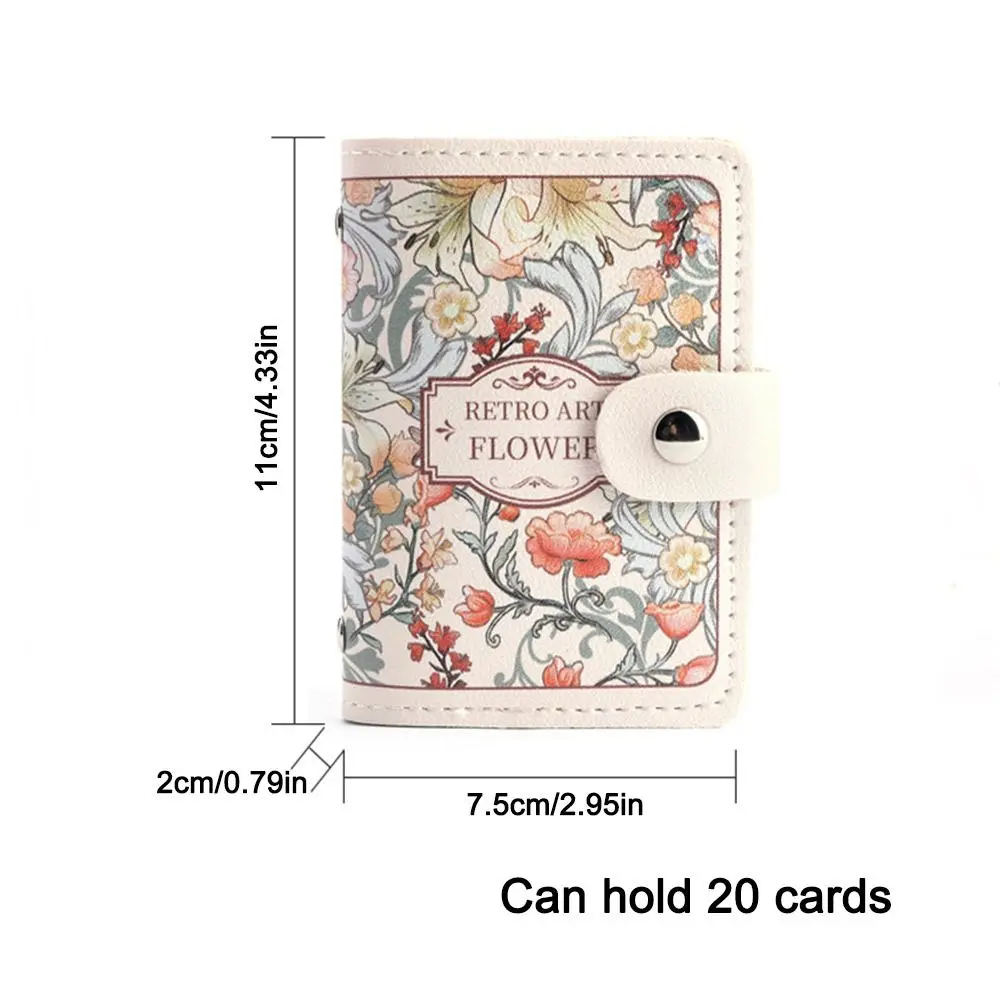 Creative 20 Card Pockets PU Leather Mini Wallets RFID Blocking ID Card Holder Laminated Concealed Pull-out Business Card Case