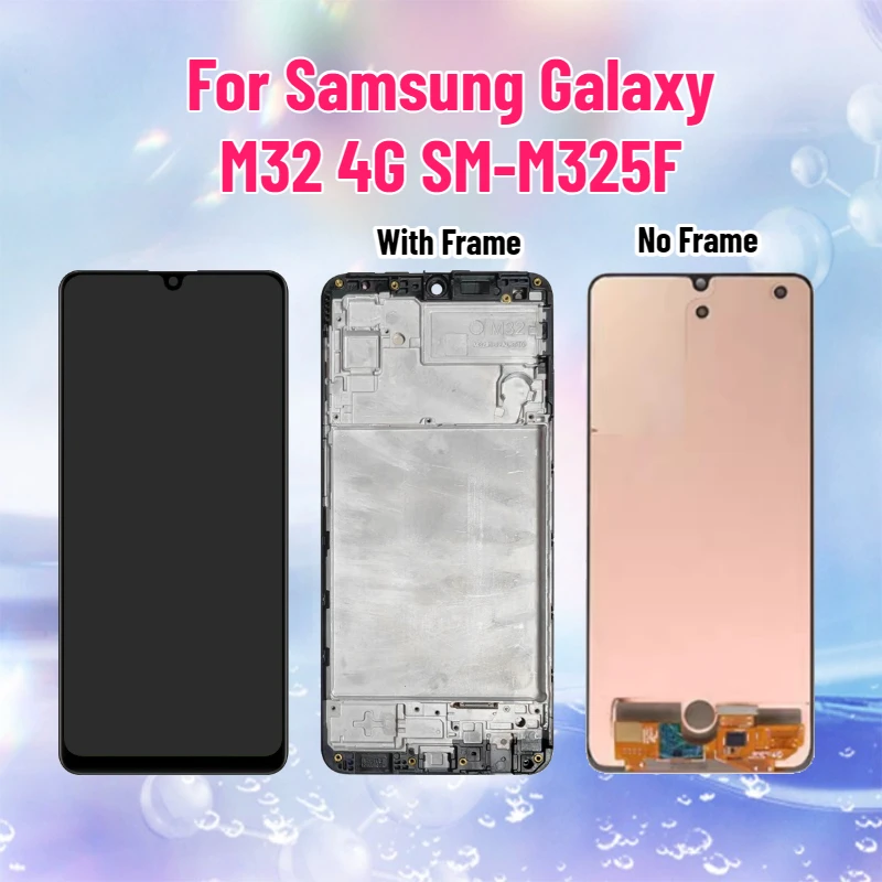 

OLED for Samsung Galaxy M32 4G SM-M325F LCD Display Touch Screen Digitizer Assembly Replacement for Samsung M32 Screen