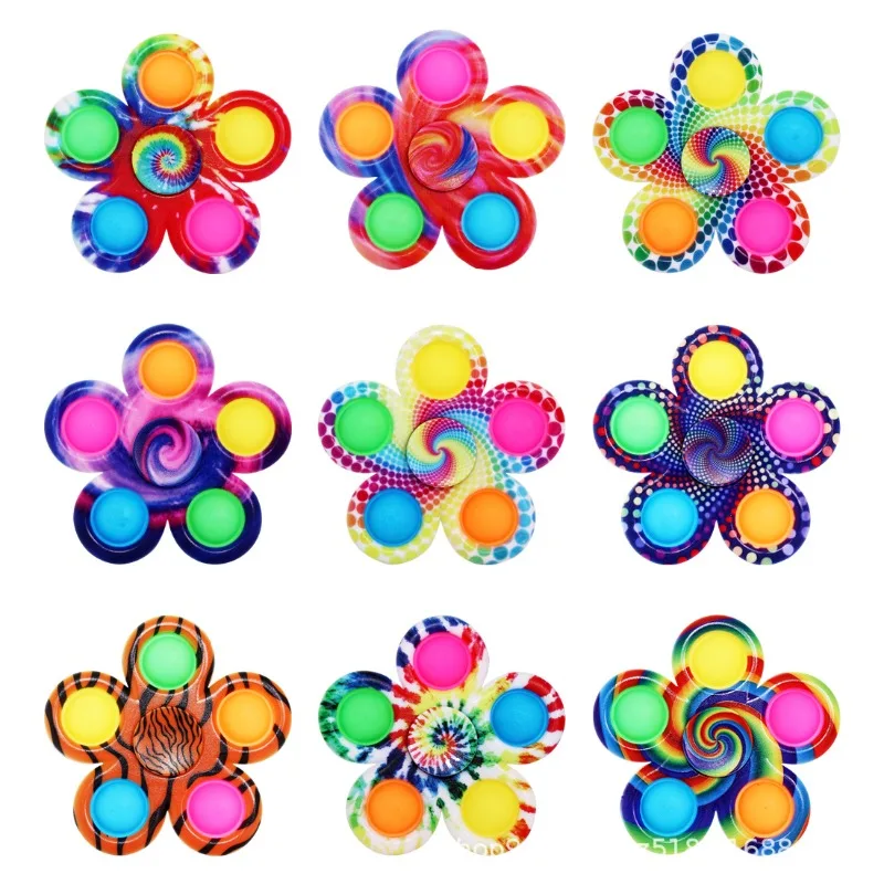 

Сенсорная игрушка-антистресс Bubble Pop Fidget Spinner – новинка для снятия стресса и тревоги, инструмент для концентрации внимания при СДВГ