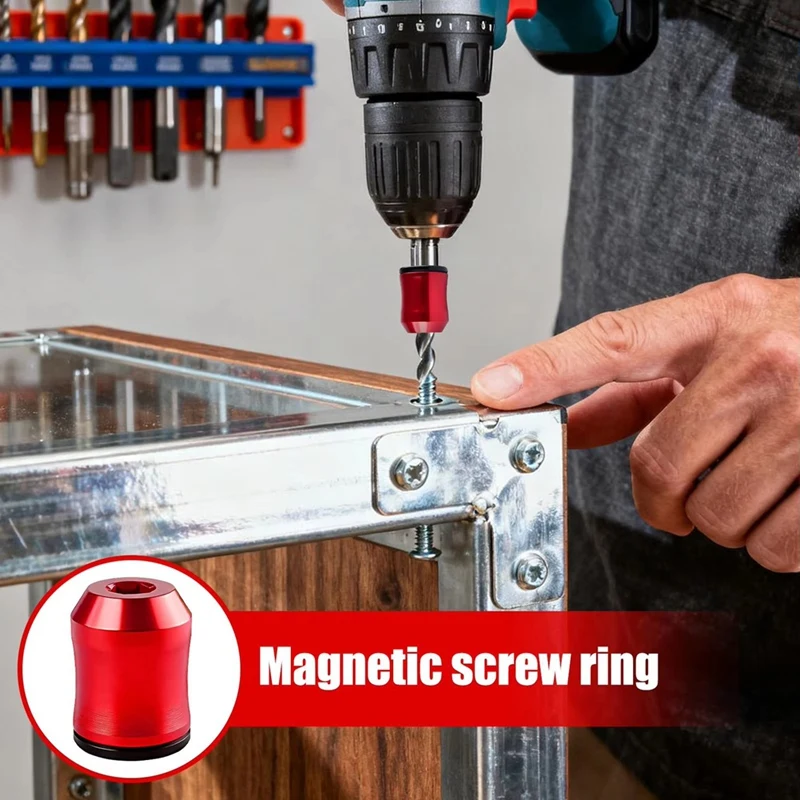 Bit Magnetizer Screwdriver Bit Magnet Ring Electric Drill Bits Fitting for Woodworking Industrial Home Improvement A