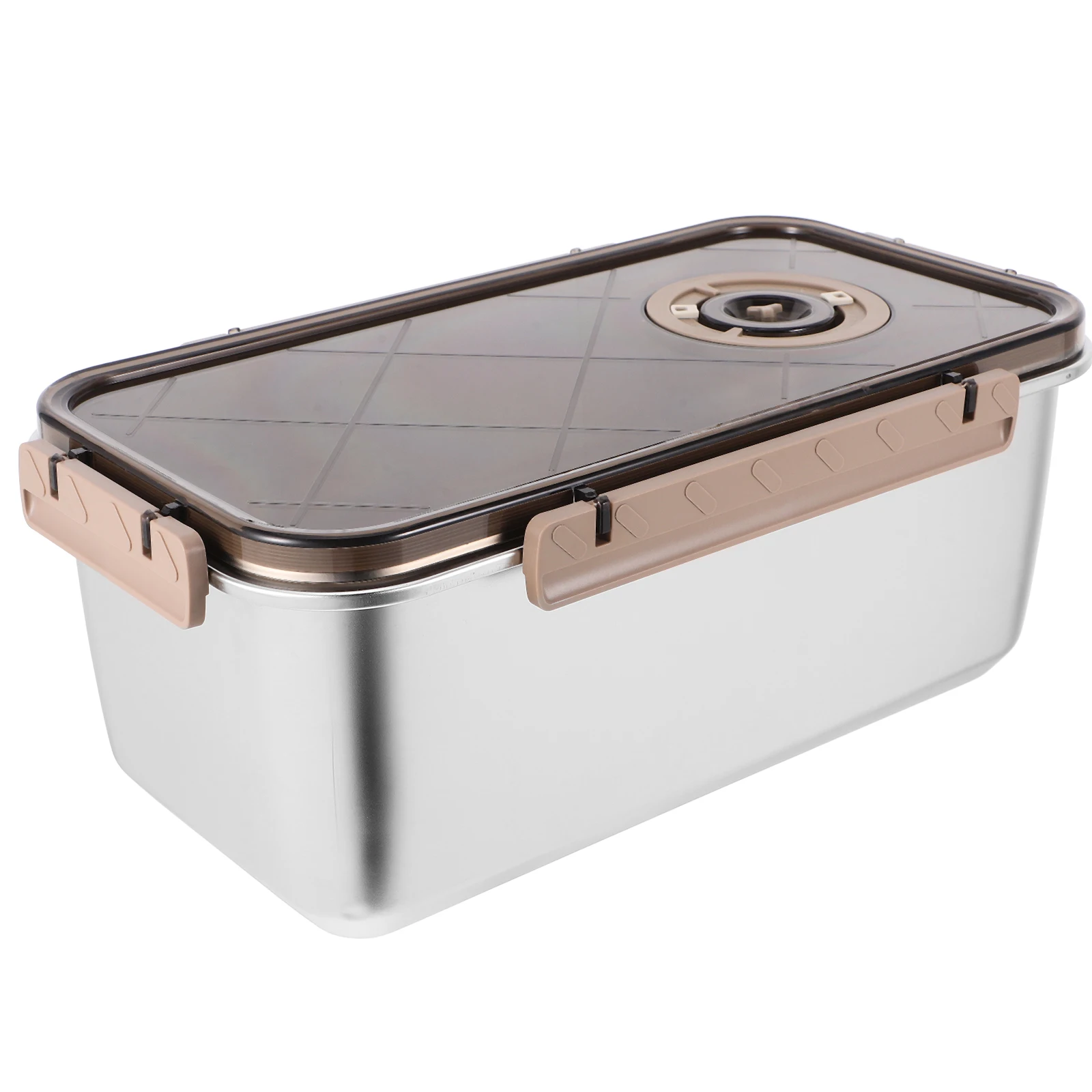 

Containers for Food Crisper Stainless with Lid Storage Reusable Freezer Boxes Lids Airtight Sealed
