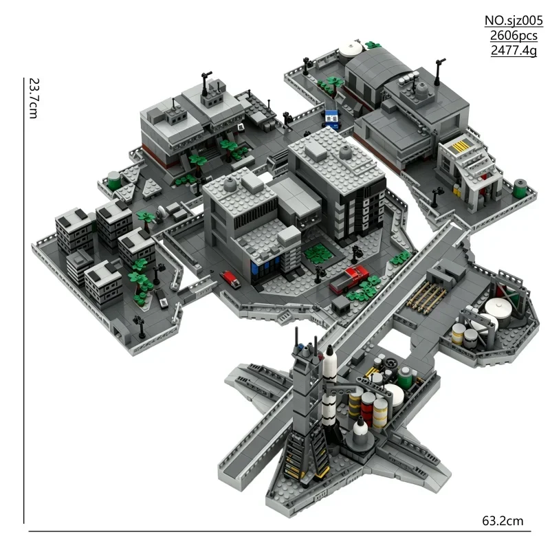 Delta Action Space Base Scene Space Launch Center Puzzle Assembly Building Block Model DIY Assembly Building Block Toy Ornament