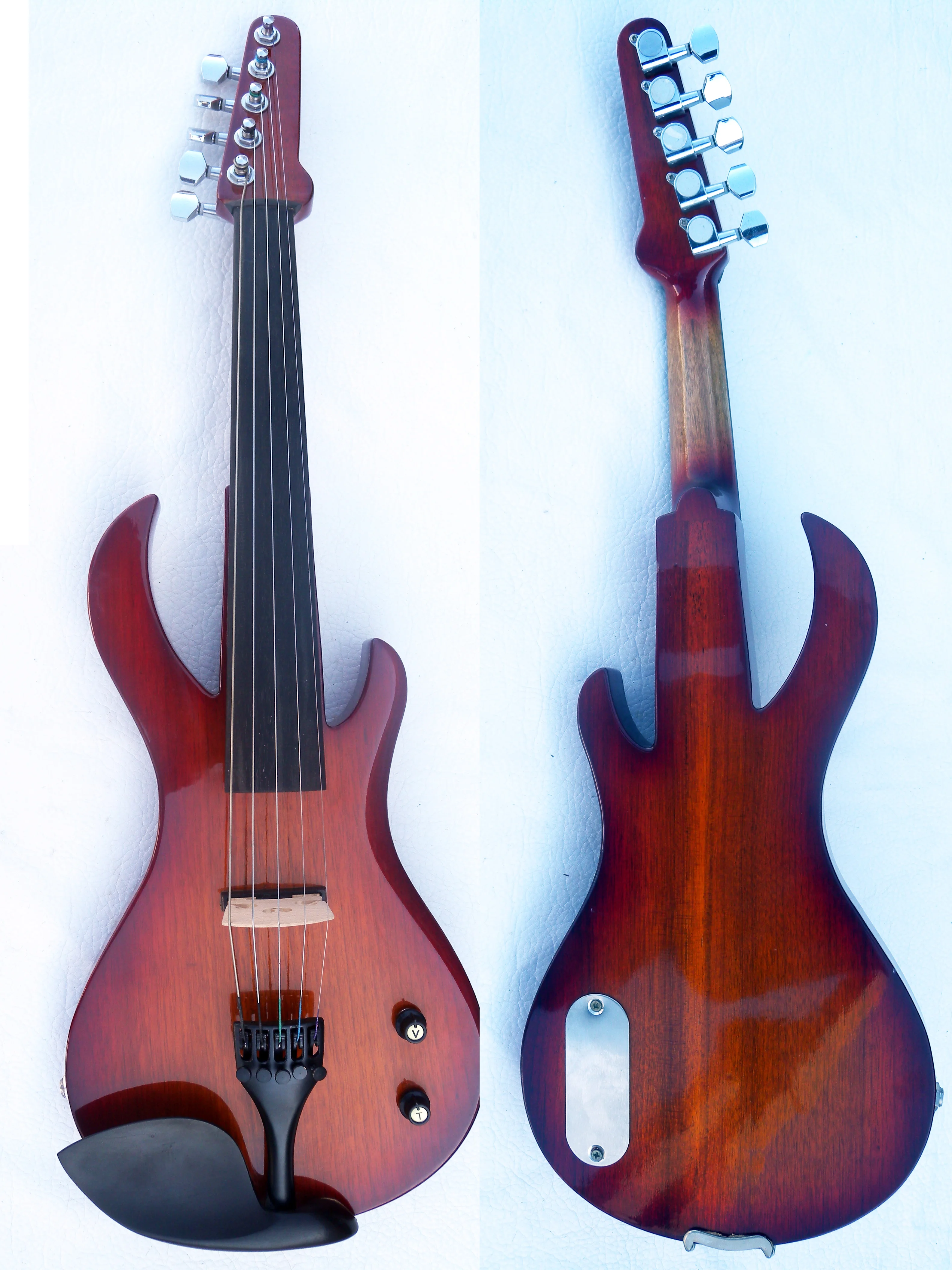 New 6 String Electric Violin 4/4 Solid Wood Sweet Sound Ebony Fitting Guitar Shape Handmade High Quality Violins With Hardwarefr