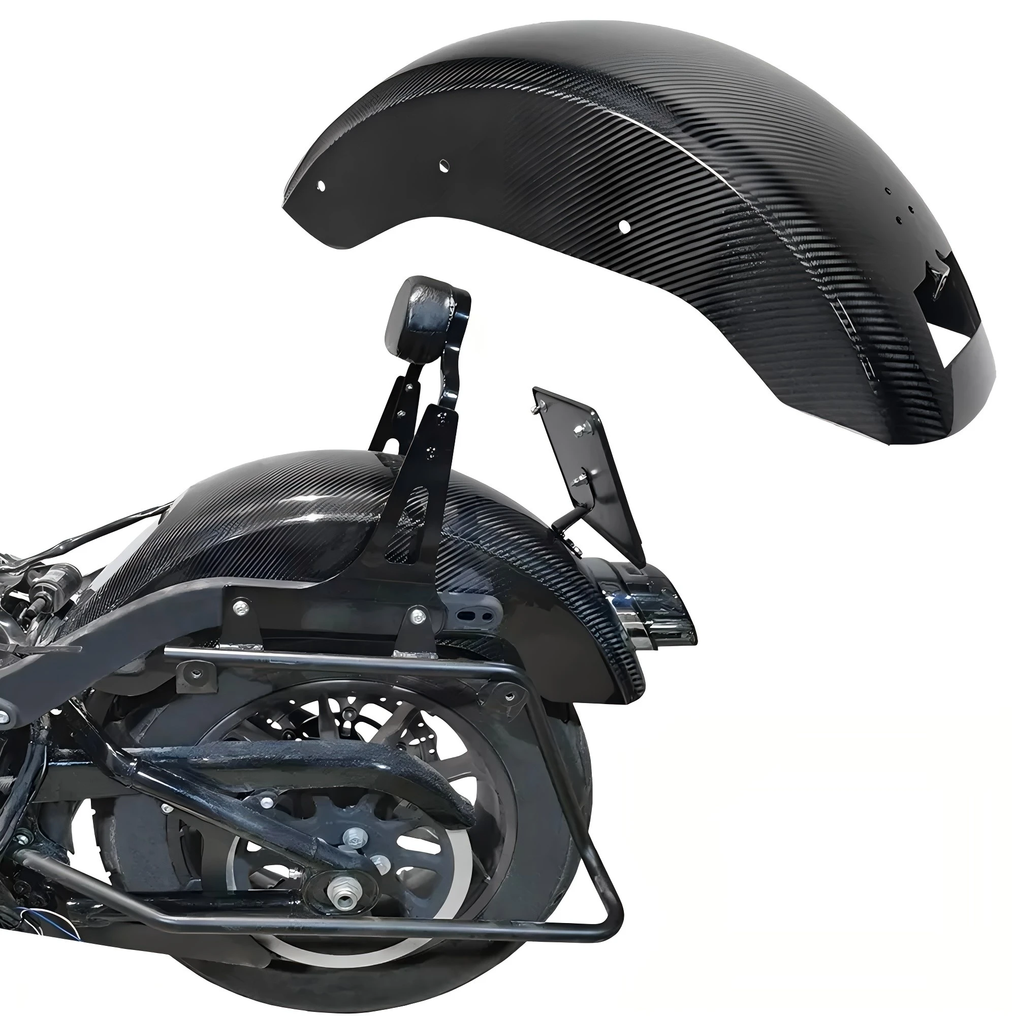 Acessórios para motocicleta 3k, para-lamas traseiros de fibra de carbono pura, sofá harley low rider s low rider st 2018-2025