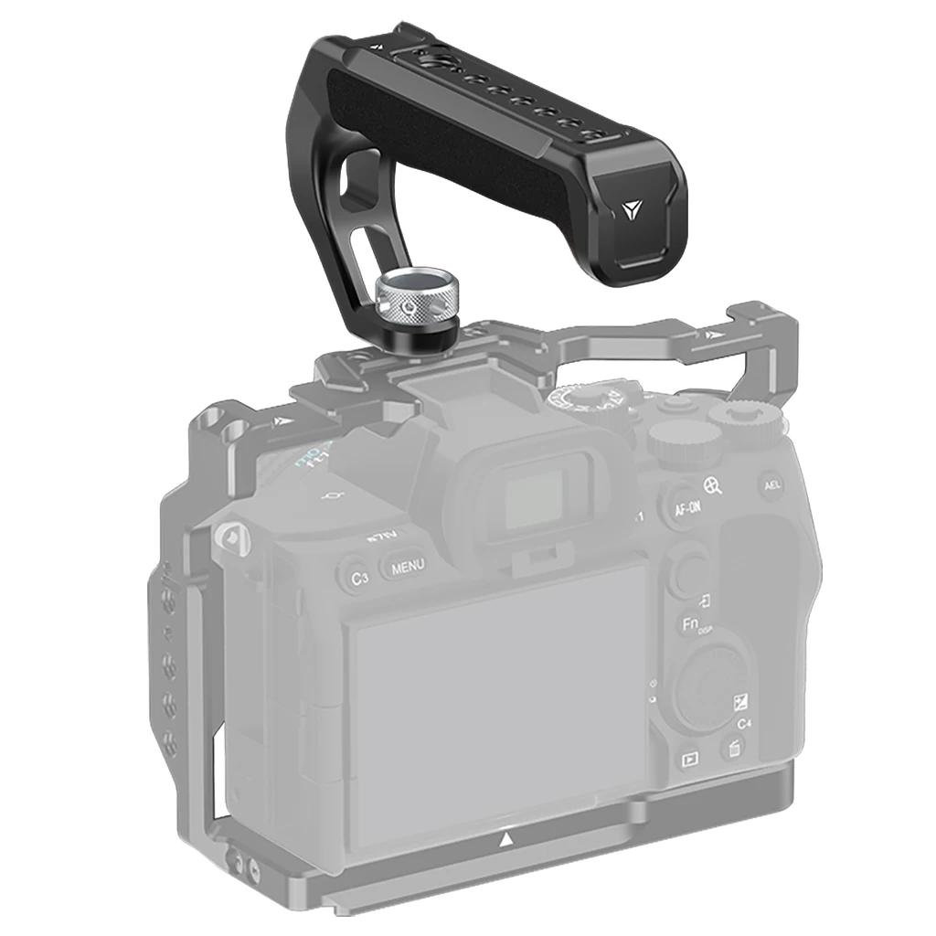 Kamera-Handgriff oben mit 3/8 Arri-Positionierungsloch, Kaltschuhhalterung für Monitor-Mikrofon für Nikon, Canon, Sony, DSLR-Kamerakäfig-Rig – Detail 29