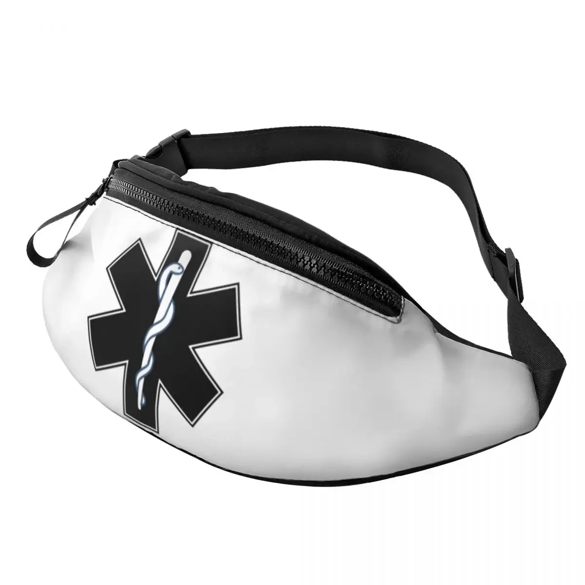 Emt Of Life Symbol Fanny Pack Men Women Emergency Medical Crossbody Waist Bag for Camping Phone Money Pouch