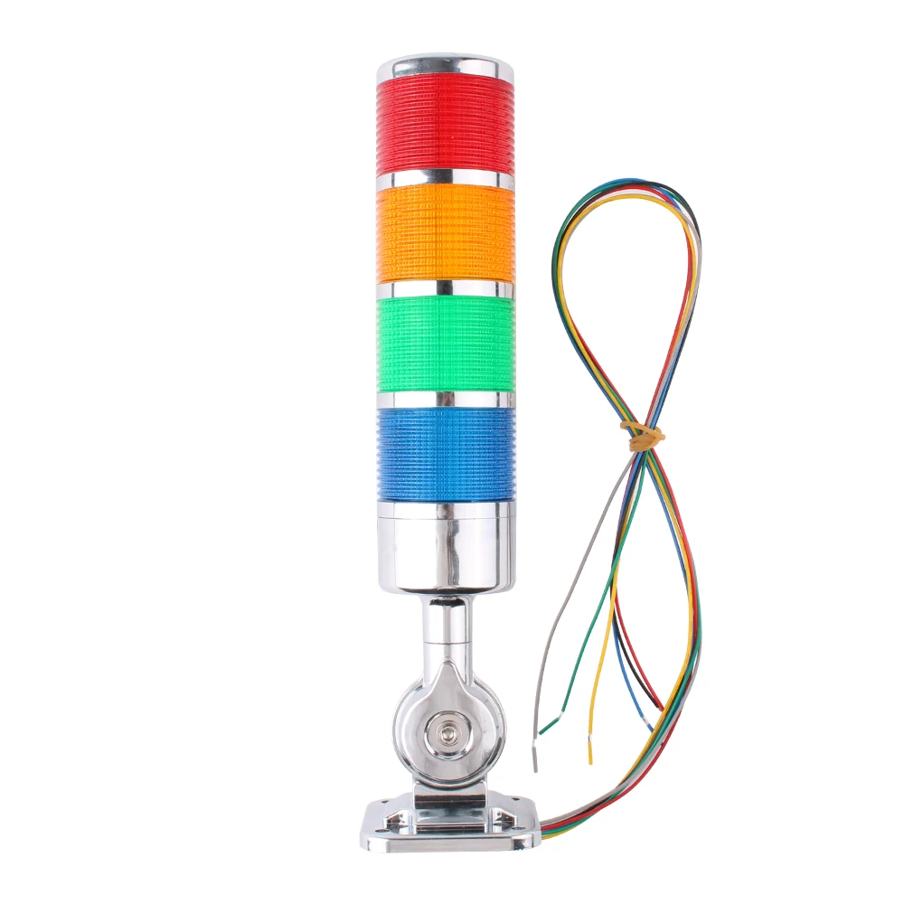 Lumière rotative à piles 180 LED, clignotant stable, alarme, voyant d'avertissement industriel pour machine CNC 12V 24V AC 110V 220V