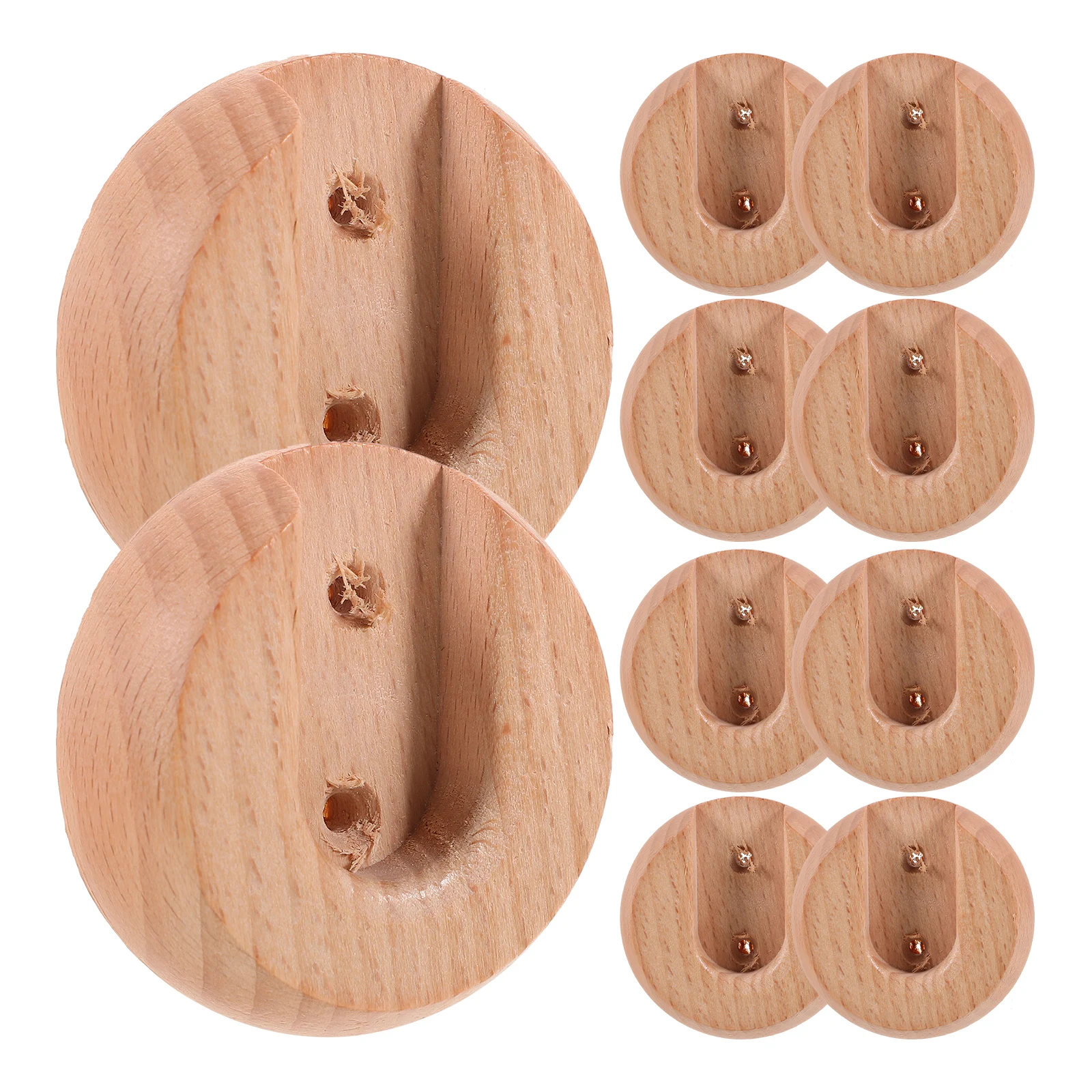 

10 Pcs Wooden Hanger Holder Closet Rod Bracket Shower Curtain Support Wardrobe Repair Accessories Pole Socket Hardware
