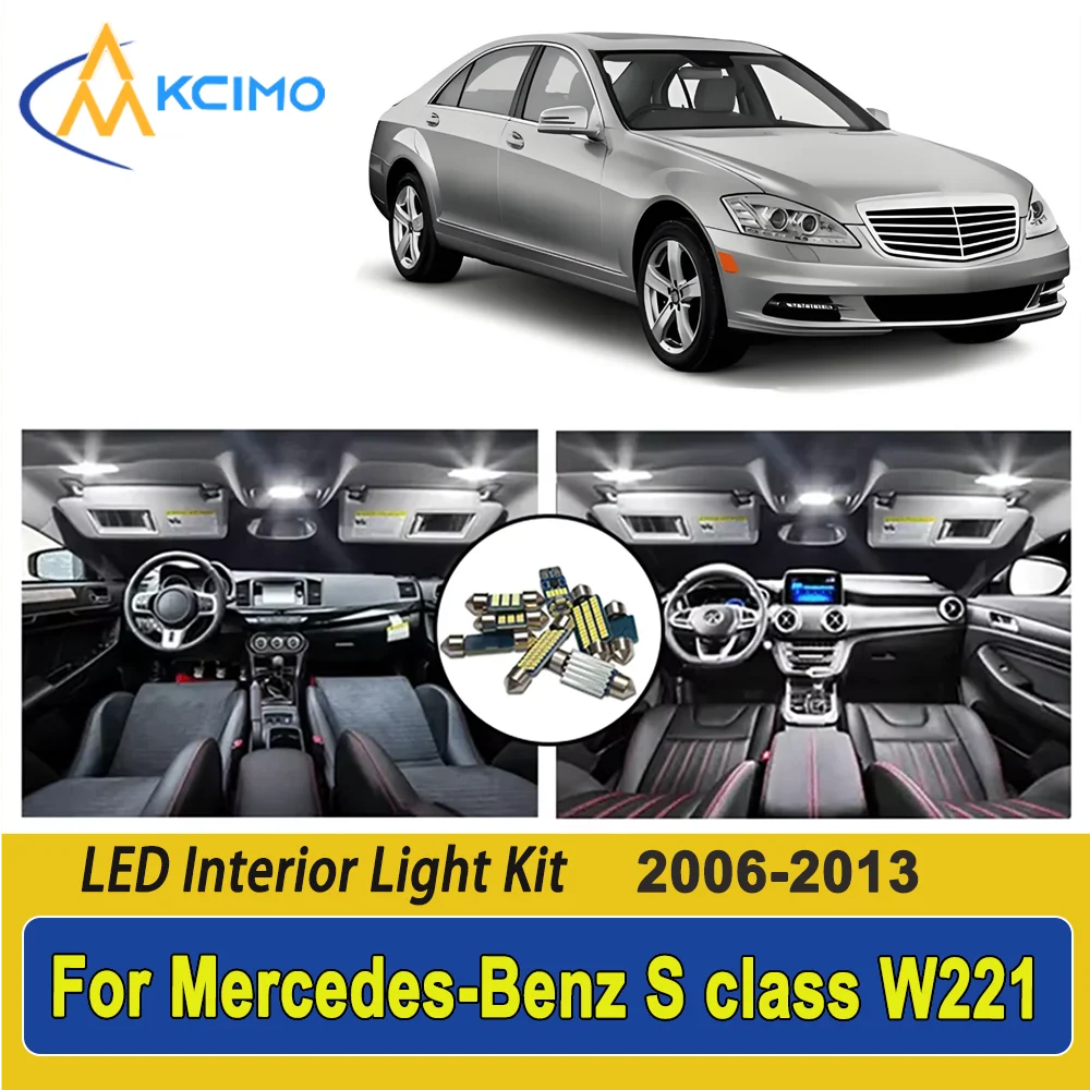 

New Light Bulb For Mercedes-Benz S class W221 (2006-2013) Premium Bright LED Interior Dome Map Trunk Light Kit Car Led Lamps