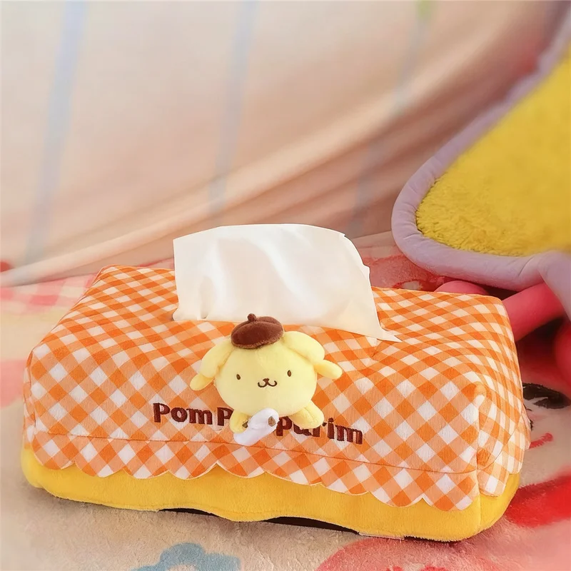

Японский стиль, милый плюшевый чехол для салфеток с помпонами, автомобильный чехол для салфеток для домашнего использования, декоративный подарок-сюрприз для фанатов с помпонами