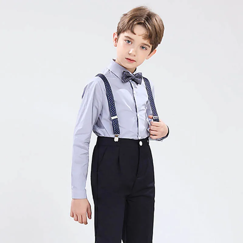 

Весенне-летние костюмы для мальчиков 1-14 лет, комплекты одежды для подростков, костюмы для выступлений, черный костюм для детей