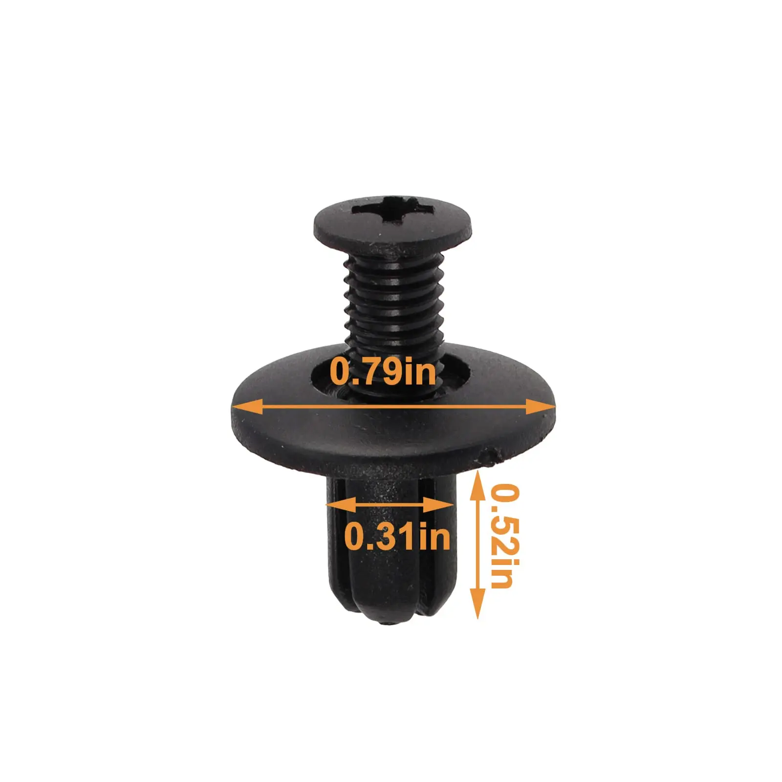 100PCS plastic Fender Liner Door Trim Panel Bumper Shield Retainer Fastener Rivet Push Type Clips for 8mm Hole