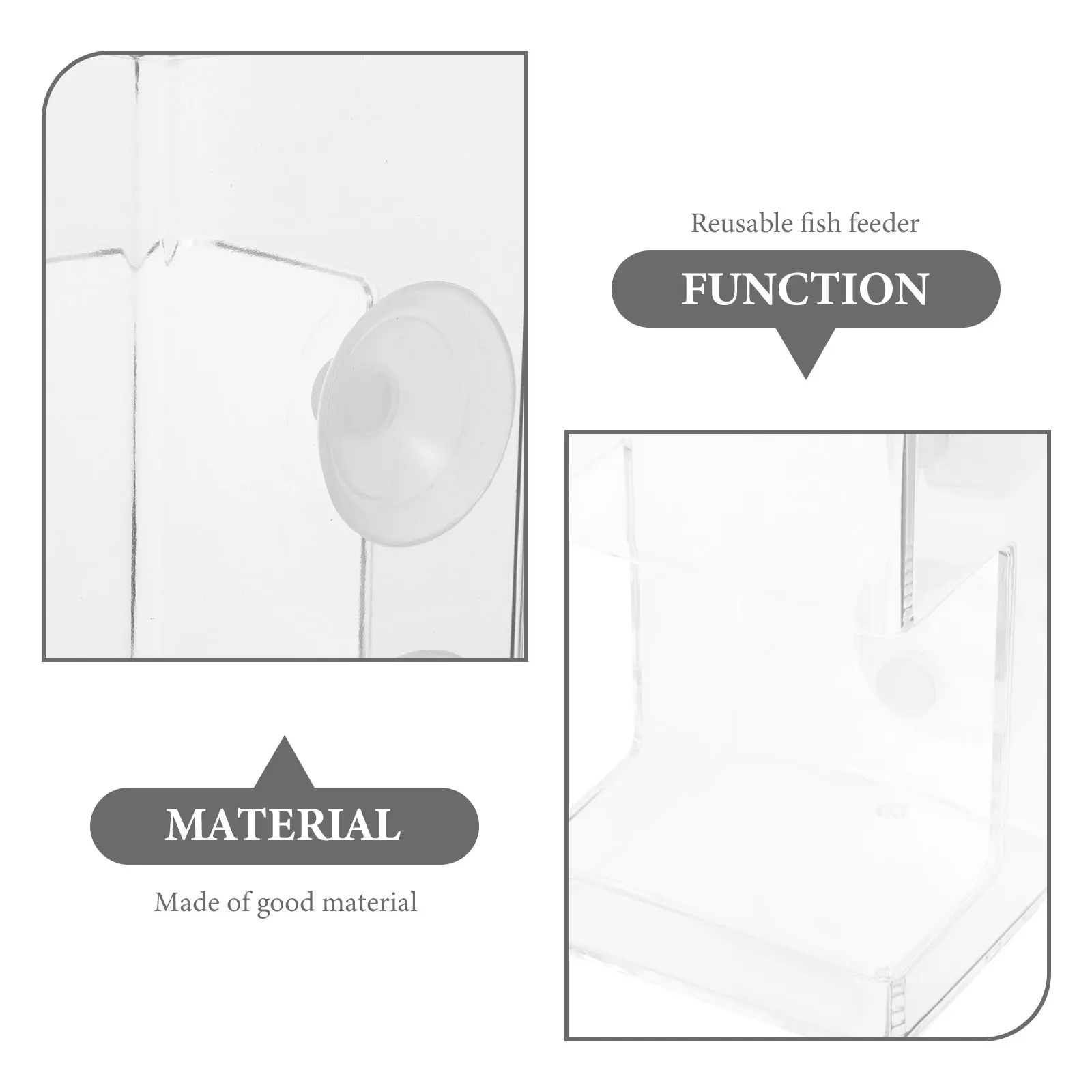 

Floating Fish Feeder Aquarium Accessory Reusable Feeding Ring for Most Fish Tanks Easy Installation Square Design Pet