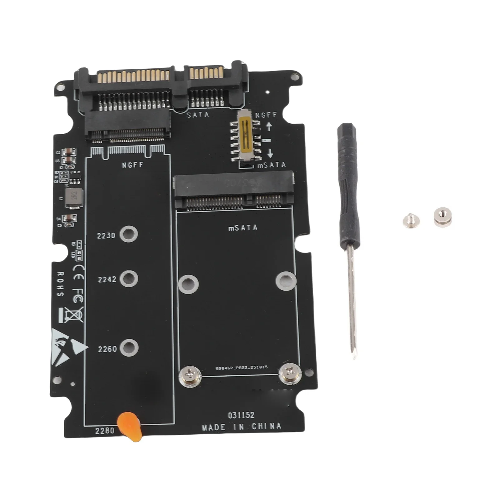 2 in 1 Mini M.2 NGFF & MSATA SSD to SATA 3.0 Hard Disk Adapter Converter Card