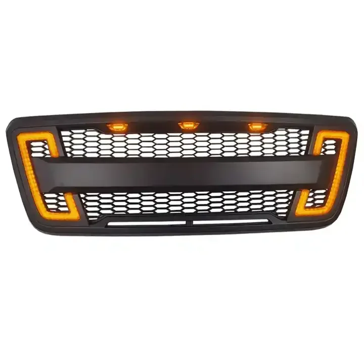 Spedking 2004-2008 ABS Material Front Car Grill With LED Turn Light Accessories for Ford F150 Grille