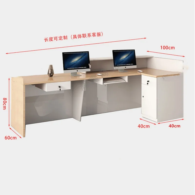 Modern Storage Reception Counter Premium Exquisite Classic Unique Reception Desk Simple Design Theke Empfang Office Furniture