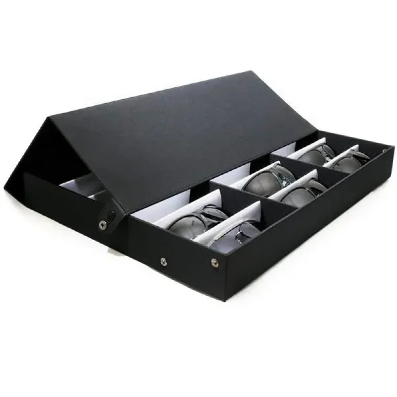 18 pcs Portable Eye Glasses Display Box Sunglasses Organizer Eyewear Display Storage Case Tray