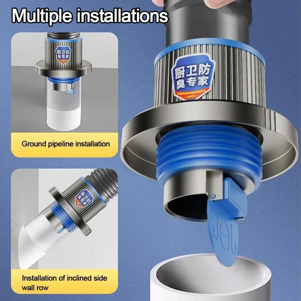 Kreatywny odpływ podłogowy do umywalki, zapobiegający nieprzyjemnym zapachom, z filtrem przeciw owadom, złączka do rury odpływowej, korek uszczelniający do odpływu podłogowego, złączka do rury wodnej.