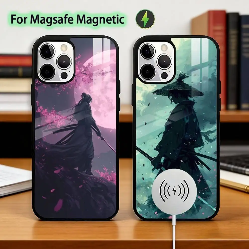 Samurai Art B-Bushido Phone Case For iPhone17,16,15,14,13,12,11 Plus,Pro Magnetic For Magsafe Wireless Charging