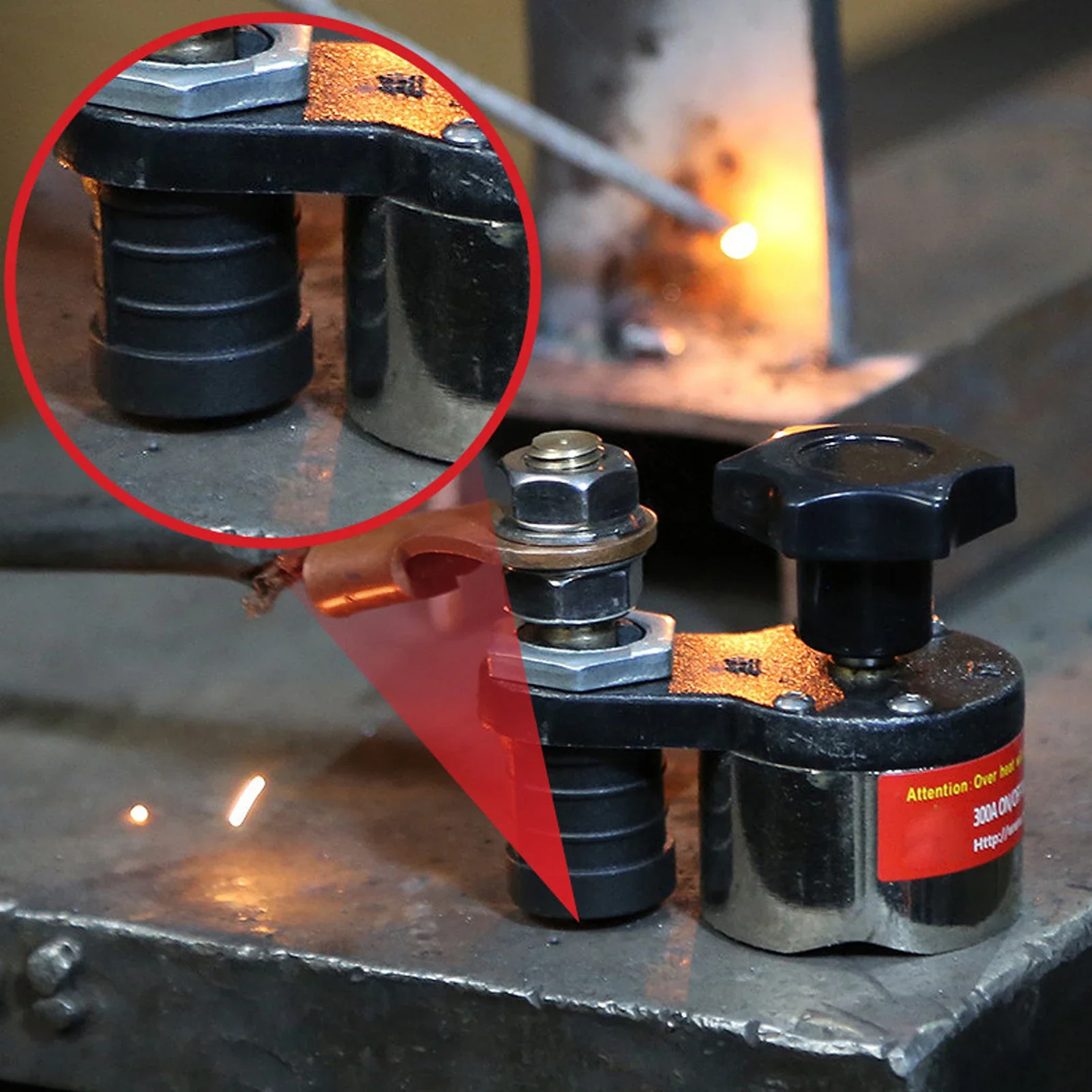 Magnet Grounding untuk Pengelasan, Penjepit Grounding Magnetik dengan Saklar On/Off yang Dapat Disesuaikan, Penyangga Magnet Grounding, Konektor Magnet Grounding