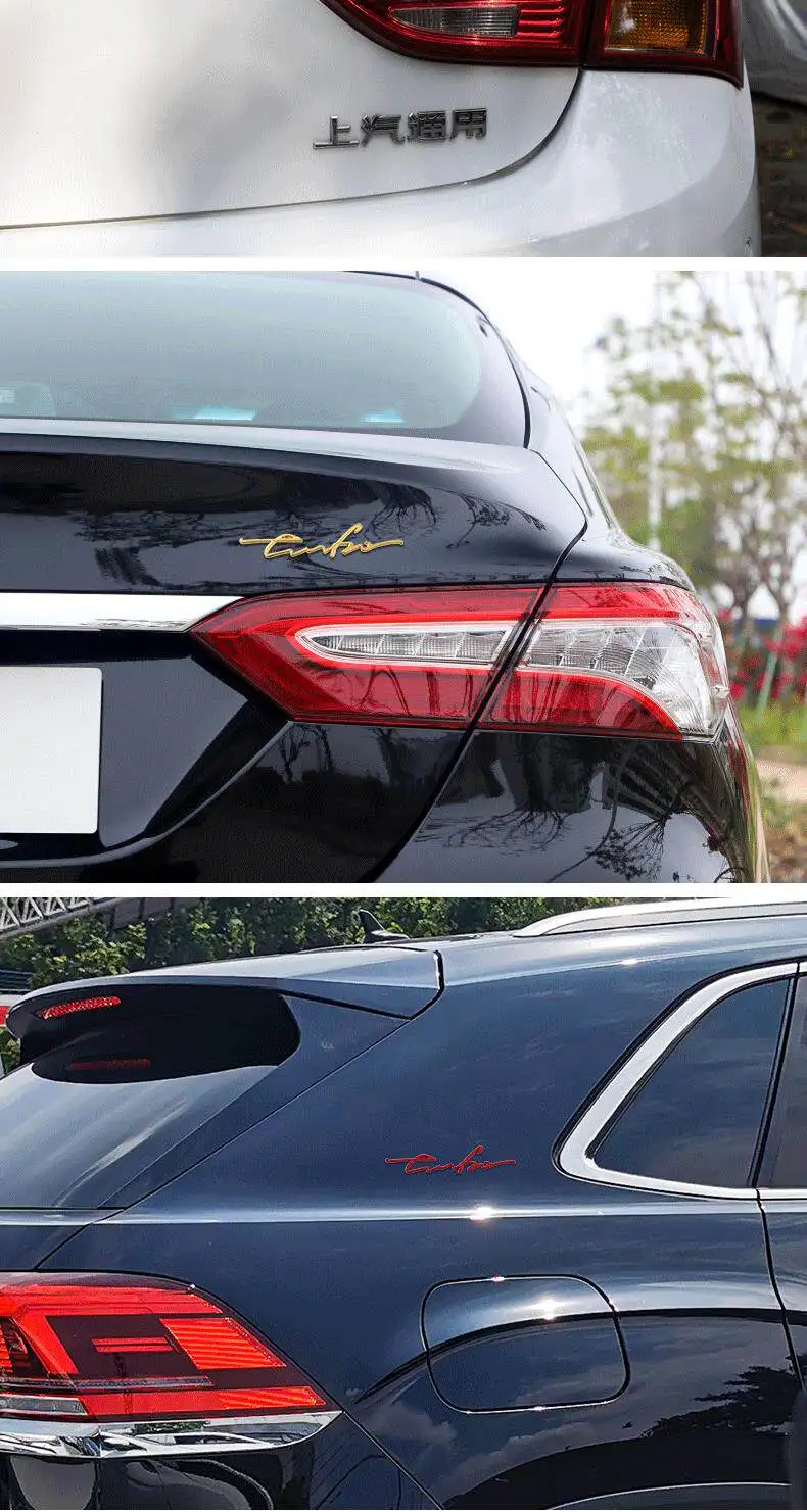 Neues Design Auto-Styling Turbo-Boost 3D Metall Chrom Zinklegierung 3D Emblem Abzeichen Aufkleber Dekor Auto-Zubehör – Detail 7