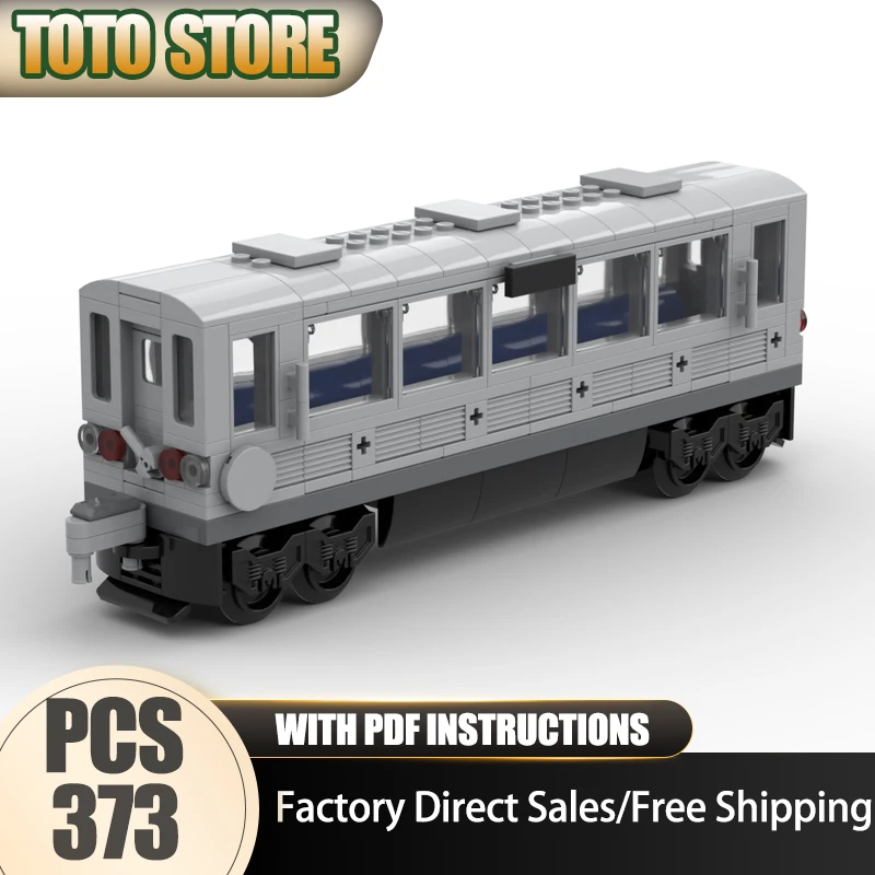 

Railway Train Model Moc Building Bricks Subway Train Scene Technology Modular Famous Movie Blocks Christmas Set DIY Toy Gifts