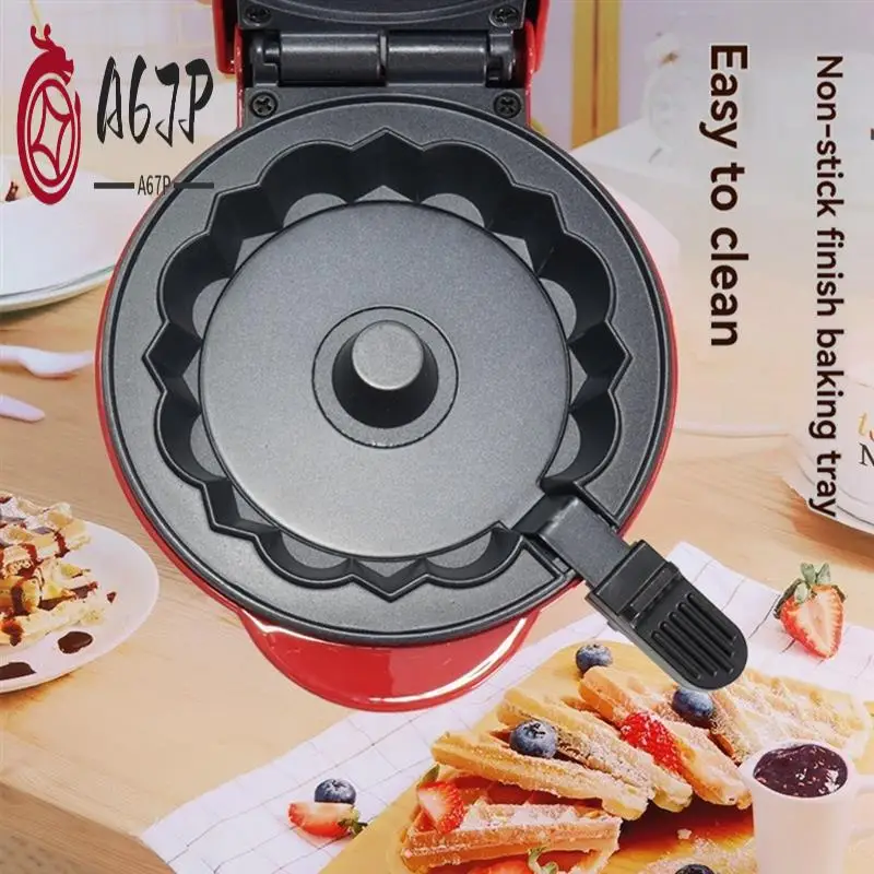 

A67P-Mini Cake Maker Double-Sided Heating Portable Bundts Cake Maker Electric Cupcake Maker For Breakfast Snacks EU Plug