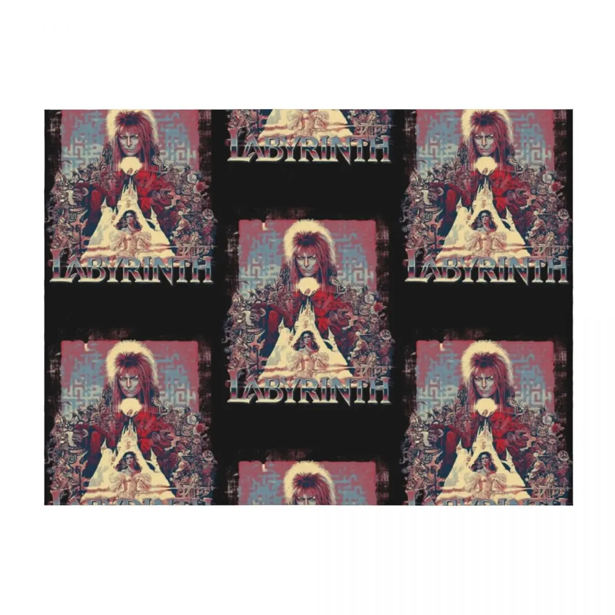 

Labyrinth Retro Vintage Throw Blanket Flannels Sofa Throw Sofa wednesday Blankets