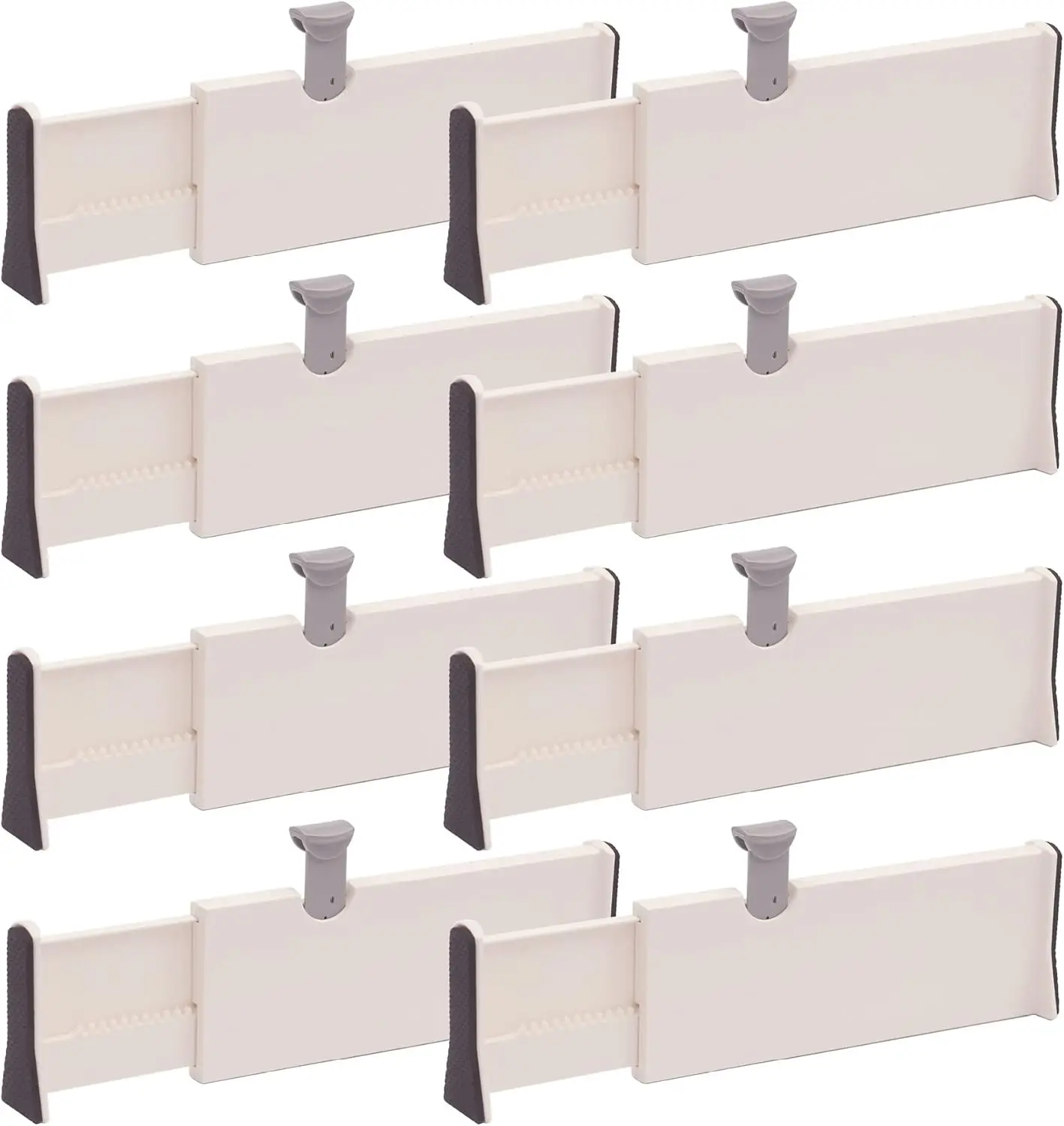 

8-Piece Adjustable Drawer Dividers Set for Kitchen, Bathroom, Bedroom & Office Storage