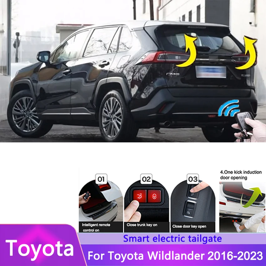 

Для Toyota Wildlander 2016-2023, Модифицированная электрическая задняя дверь, модификация автомобиля, автоматический подъем, задняя дверь, Электрический багажник