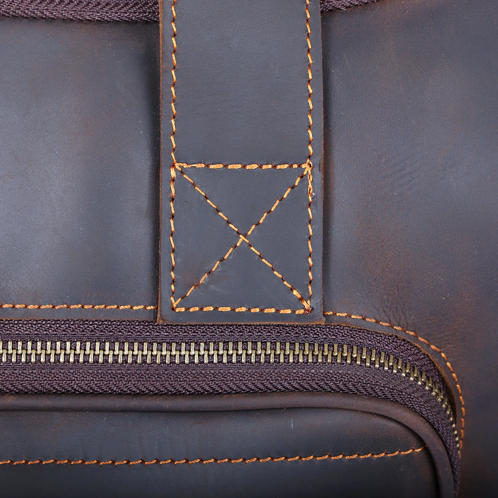 S.WORKER Vintage Echtleder-Reisetasche Crazy Horse Rindsleder-Reisetasche Herren-Weekender-Tasche Sporttasche Handgepäck – Detail 15