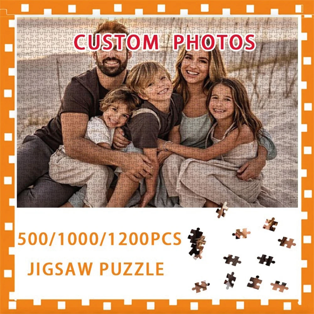 35/300/500/1087pcs Personalized Custom Photo Puzzle Family Photos Multiple Sizes Available