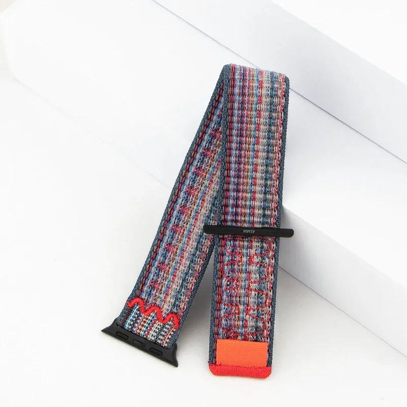 

Нейлоновая спортивная петля для Apple Watch Band 49 мм 45 мм 44 мм плетеный браслет iWatch S10 9 8 7 6 5 4 3 se2 Ultra 2 46 мм 41 мм 42 мм ремни