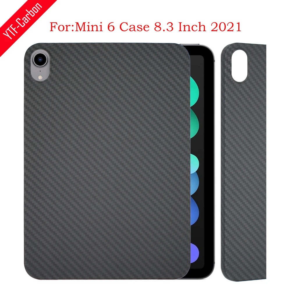 YTF-Carbon Carbon fiber Case for iPad Mini 6 7 8.3 inch light thin matte Anti-fall Back Cover for 8.3