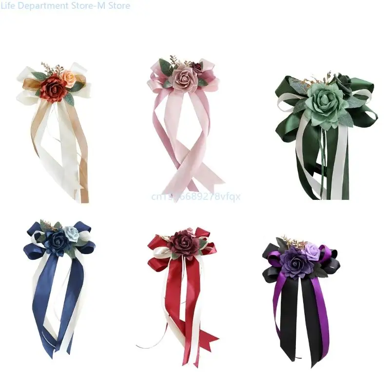 

8pcs Wedding Ceremony Door Handle Bowknot Embellishments for Beautiful Setting