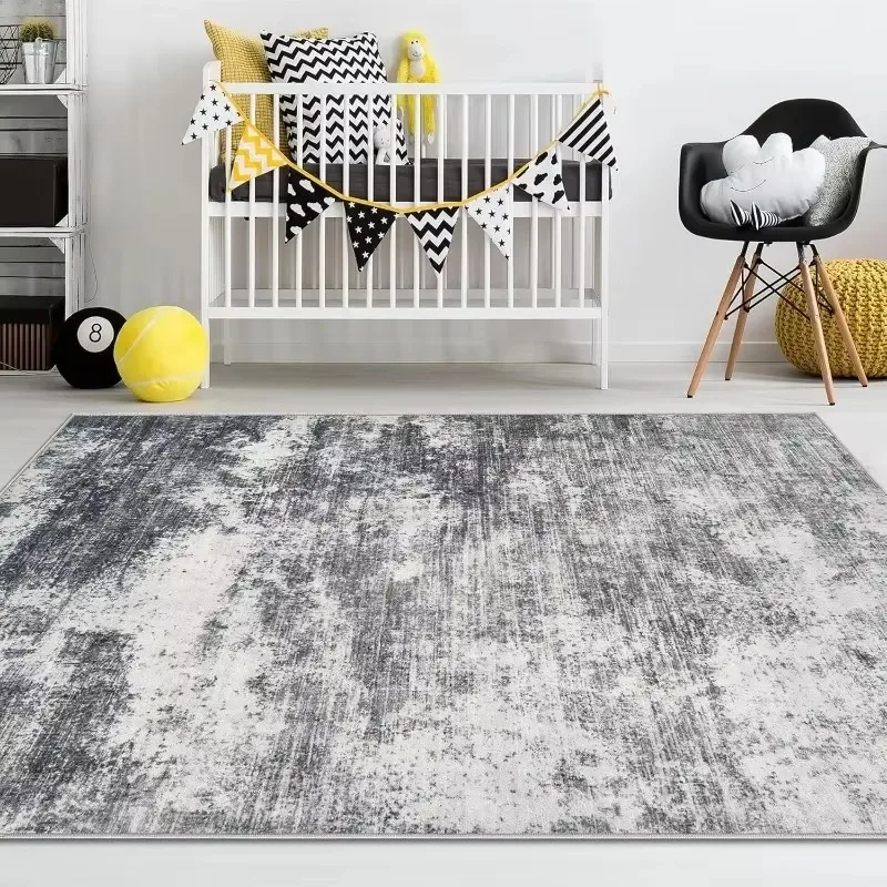 

Modern Abstract Rug ，Anti-Slip Backing Stain Resistant Soft Indoor Carpet for Living Room Bedroom Kitchen Dining Room Table