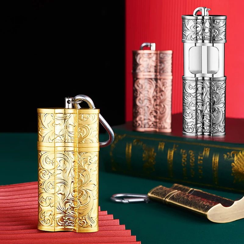 

Portable Cigar Drawer Ashtray Sealed And Leak Proof Outdoor Metal Hanging Buckle Portable For Outdoor Use Mini Metal Ashtray