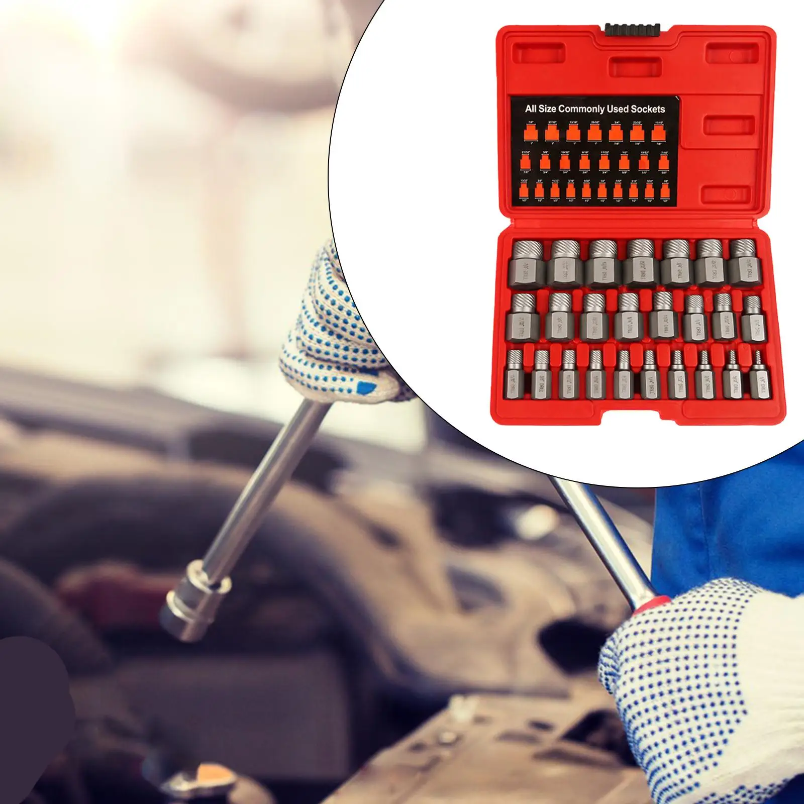 

25Pcs Damaged Screw Extractor Set for Power Tool Hand Tool Sturdy Hex Head